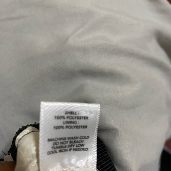 Black and Ivory Floral Satin Ann Taylor Skirt - Picture 3 of 6